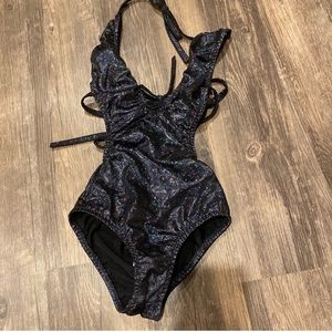 🛑 SOLD 🛑 Iheartraves disco plunge body suit